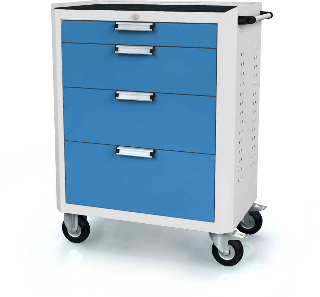 Trolley DVU 968 x 765 x 500 - basic - 4x drawers